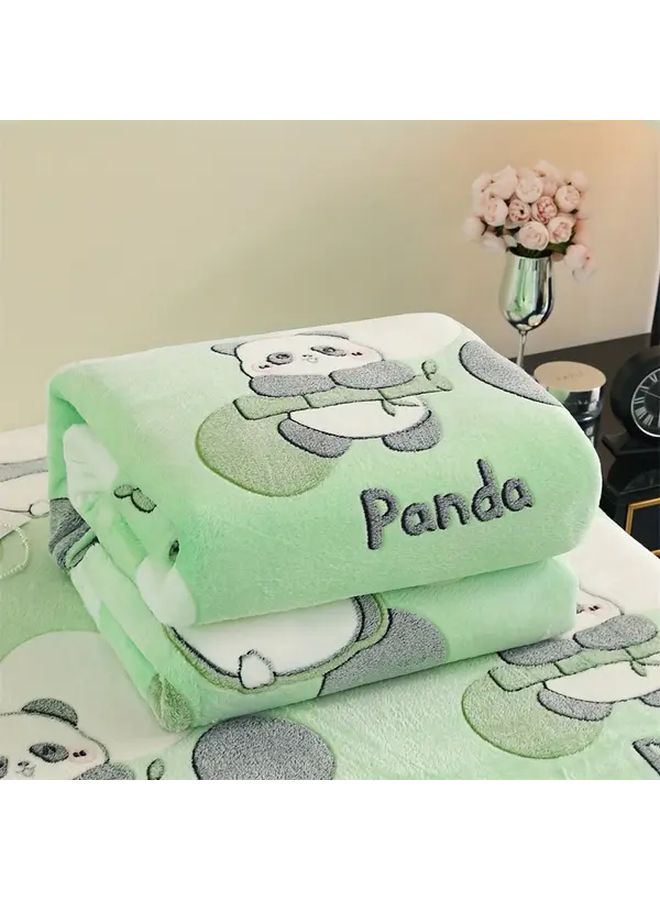 Panda Design Soft Milk Floral Bedspread 78 74x90 55 Inch All Season Lightweight Blanket For Bed Couch - Image 1